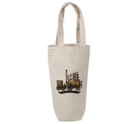 Azeeda 'Puffing Billy Locomotive' Wine Bottle Bag - Natural (BL00052040)