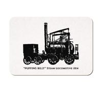 Azeeda 'Puffing Billy Steam Locomotive' Rectangular Fridge Magnet - Decorative Refrigerator & Whiteboard Magnet for Home, Kitchen or Office - 70mm x 49mm (FM00067845)