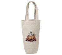 Azeeda 'Pumpkin & Ghost' Cotton Wine Bottle Gift/Travel Bag (BL00050800)