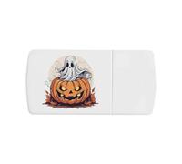 Azeeda 'Pumpkin & Ghost' Pill Box with Tablet Splitter (PI00044227)