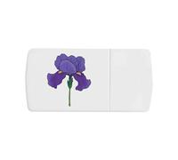 Azeeda 'Purple Iris Flower' Pill Box with Tablet Splitter (PI00039027)