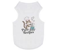Azeeda 'Purr-fect Recipes' Pet Dog/Cat T-Shirt, S (PT00148993)