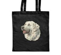 Azeeda 'Pyrenean Mountain Dog' Classic Black Tote Shopper Bag (ZB00023168)