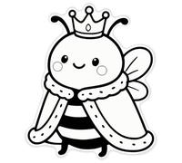 Azeeda 'Queen Bee' Clear Premium Vinyl Decal Stickers - Waterproof, Durable & Easy to Apply - for Car Bumpers, Windows, Bins & More - XXL (720mm) (DC00163247)