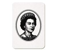 Azeeda 'Queen Elizabeth The Second' Rectangular Fridge Magnet - Decorative Refrigerator & Whiteboard Magnet for Home, Kitchen or Office - 70mm x 49mm (FM00067846)