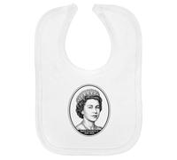 Azeeda 'Queen Elizabeth The Second' Soft Cotton Baby Bib (BI00074425)