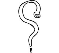 Azeeda 'Question Mark Snake' Reusable Stencil - Durable Decorative Template for Painting and Spraying on Walls, Tiles, Wood, Fabric & Craft Projects - S (A6) (WS00066032)