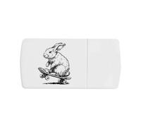 Azeeda 'Rabbit On Skateboard' Pill Box with Splitter (PI00046082)