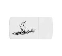 Azeeda 'Rabbit Sitting ' Pill Box with Tablet Splitter (PI00043196)