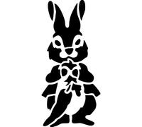 Azeeda 'Rabbit with Carrot' Unmounted Rubber Stamp - for Crafting, Scrapbooking and Card Making - Size A7 (RS00069741)