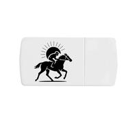 Azeeda 'Race Horse & Jockey' Pill Box with Tablet Splitter (PI00036259)