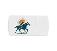 Azeeda 'Race Horse & Jockey' Pill Box with Tablet Splitter (PI00036260)