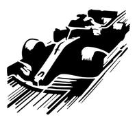 Azeeda 'Racing Car' Reusable Stencil - Durable Decorative Template for Painting and Spraying on Walls, Tiles, Wood, Fabric & Craft Projects - XL (A3) (WS00075459)
