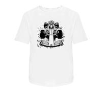 Azeeda 'Racing Car' Unisex T-Shirt - 100% Cotton, White, L (TA00279160)