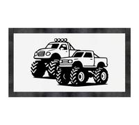 Azeeda 'Racing Monster Trucks' Pet Feeding Mat (PM00031148)
