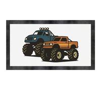 Azeeda 'Racing Monster Trucks' Pet Feeding Mat (PM00031150)