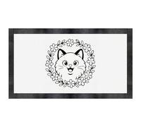 Azeeda 'Ragdoll Cat Floral Frame' Pet Feeding Mat (PM00034071)