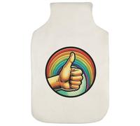 Azeeda 'Rainbow Thumbs Up' Hot Water Bottle Cover (HW00048353)