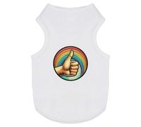 Azeeda 'Rainbow Thumbs Up' Pet Dog/Cat T-Shirt, XS (PT00181764)