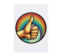 Azeeda 'Rainbow Thumbs Up' Temporary Tattoo - A6 (TO00099315)