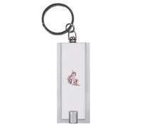 Azeeda 'Rainbow Unicorn' LED Torch Keyring - Compact Pocket Flashlight with Keychain - Handy Mini Light for Bags and Keys (KT00015986)