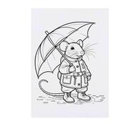 Azeeda 'Rainy Day Rat' Temporary Tattoo - A6 (TO00104355)