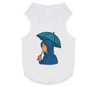 Azeeda 'Rainy Day Woman with Umbrella' Pet Dog/Cat T-Shirt, L (PT00164779)