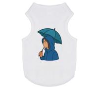 Azeeda 'Rainy Day Woman with Umbrella' Pet Dog/Cat T-Shirt, S (PT00164777)
