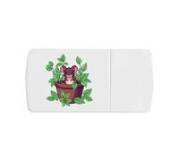 Azeeda 'Rat in Plant Pot' Pill Box with Tablet Splitter (PI00044717)
