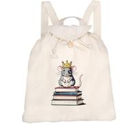Azeeda 'Rat King with Books' Canvas Rucksack/Backpack (RK00049035)