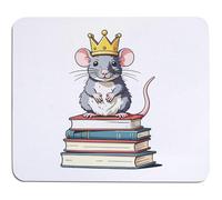 Azeeda 'Rat King with Books' Mouse Mat/Desk Pad (MO00047825)