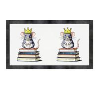 Azeeda 'Rat King with Books' Pet Feeding Mat (PM00039602)