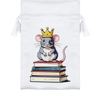 Azeeda 'Rat King with Books' Satin Gift Bag - 15cm (SB00158308)