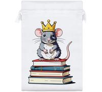 Azeeda 'Rat King with Books' Satin Gift Bag - 25cm (SB00158311)