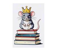 Azeeda 'Rat King with Books' Temporary Tattoo - A6 (TO00104999)