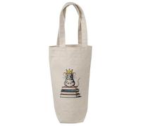 Azeeda 'Rat King with Books' Wine Bottle Bag - Natural (BL00051276)