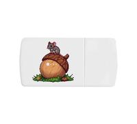Azeeda 'Rat on Giant Acorn' Pill Box with Tablet Splitter (PI00044692)