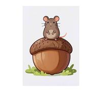 Azeeda 'Rat on Giant Acorn' Temporary Tattoo - A6 (TO00104955)