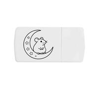Azeeda 'Rat on Moon' Pill Box with Tablet Splitter (PI00044371)