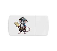 Azeeda 'Rat Pirate with Map' Pill Box with Tablet Splitter (PI00044721)