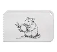 Azeeda 'Rat Reading Book' Car Ice Scraper (IC00054717)