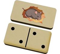 Azeeda 'Rat Sleeping on Leaf' Domino Set & Box (DM00058713)