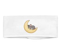 Azeeda 'Rat Sleeping on Moon' Beauty Headband (HB00048267) | Soft Hair Band for Makeup, Skincare, Spa and Facial Treatments