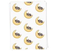 Azeeda 'Rat Sleeping on Moon' Gift Wrap Paper (GI00140666)