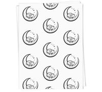 Azeeda 'Rat Sleeping on Moon' Gift Wrap Paper (GI00140669)