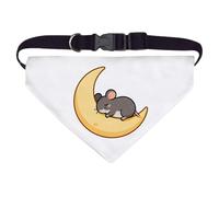 Azeeda 'Rat Sleeping on Moon' Pet Bandana - White, L (PD00084916)