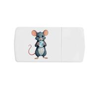 Azeeda 'Rat with Crystal Ball' Pill Box with Tablet Splitter (PI00044703)
