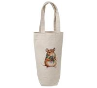Azeeda 'Rat with Pinecone' Cotton Wine Bottle Gift/Travel Bag (BL00050946)