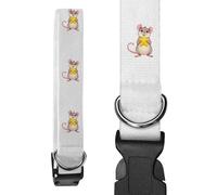 Azeeda 'Rat with Star' Dog Collar - White, L (PR00084842)