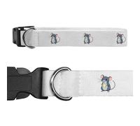 Azeeda 'Rat with Star' Dog Collar - White, S (PR00084843)